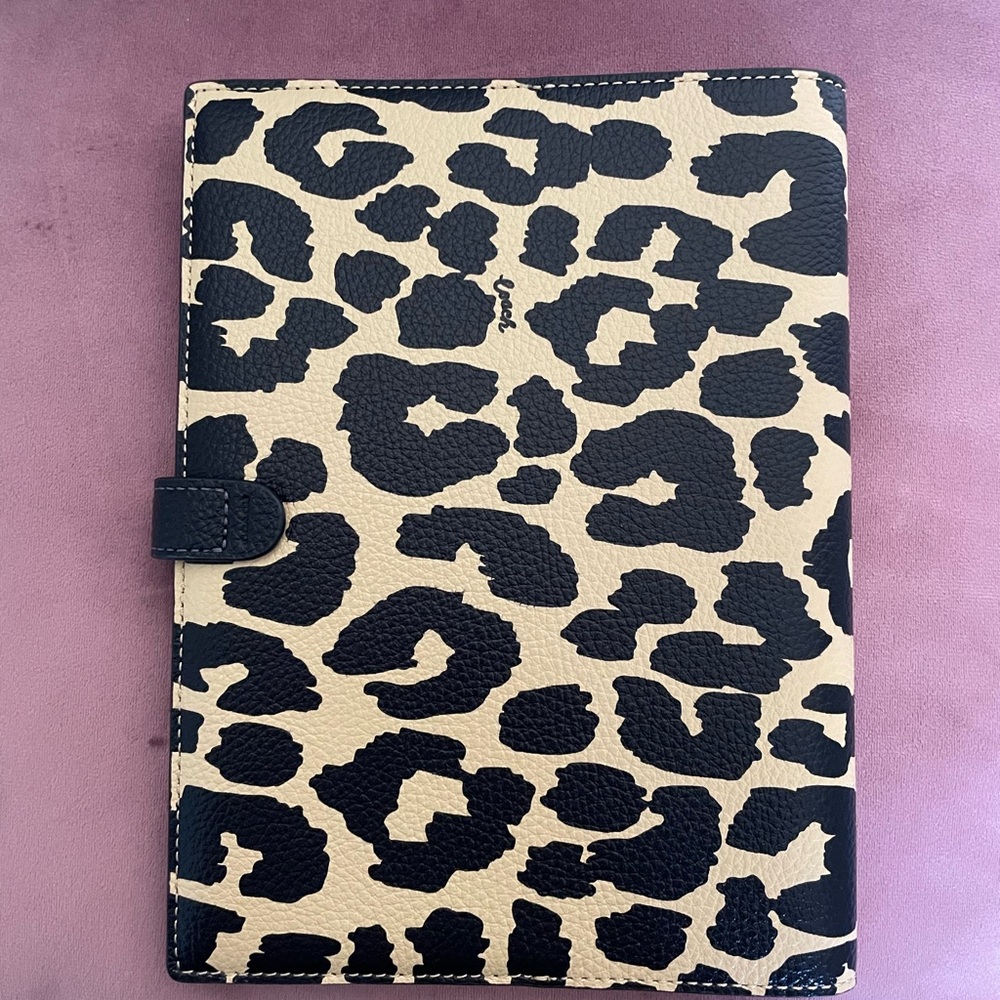 Coach Notebook with Leopard Print - Picture 2 of 5
